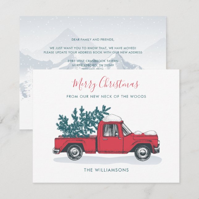 We Have Moved Christmas Moving Announcement (Front/Back)