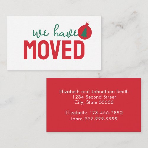 We Have Moved Christmas Tree Moving Announcement