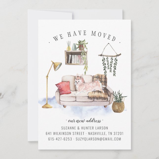 We Have Moved | Corgi Moving Announcement (Front)