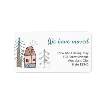 We have Moved Cute New Home Return Address Label