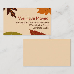 We Have Moved Fall Leaves Moving Announcement