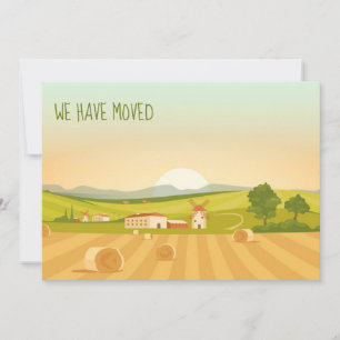 We Have Moved Farm Change of Address Cute Moving Announcement