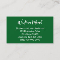 We Have Moved Forest Green Moving Announcement