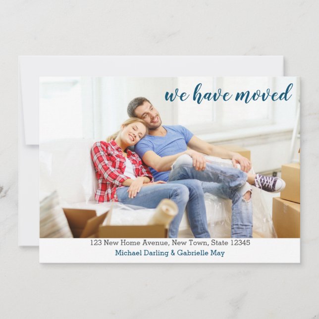 We Have Moved Full Width Custom Photo New Address Announcement (Front)