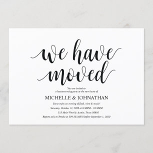 We have moved, Housewarming party invitation cards