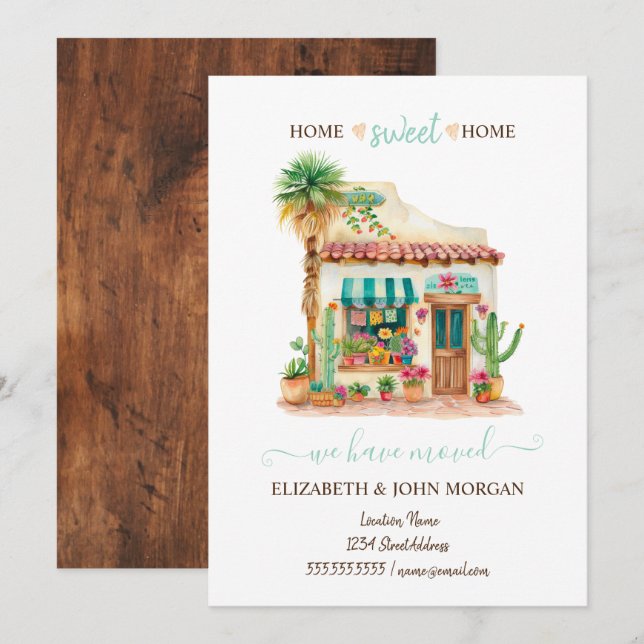 We Have Moved,Mexican House,Wood (Front/Back)