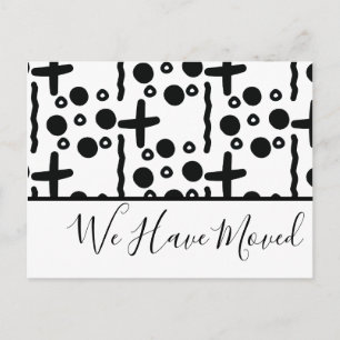 We Have Moved Minamilist Abstract Tribal Post Card
