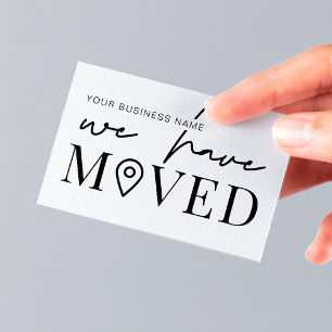 We Have Moved Minimal Business Office New Address Note Card