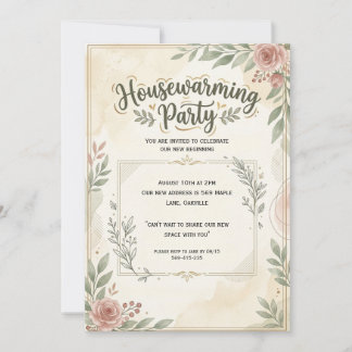 we have moved modern housewarming invitations