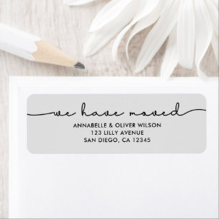 We Have Moved Return Address Labels | Zazzle