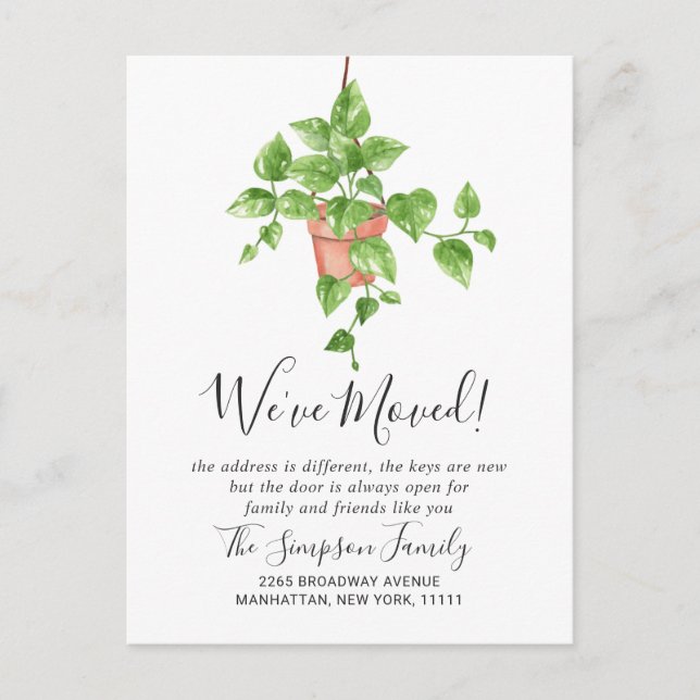 We have Moved Moving Announcement Postcard (Front)