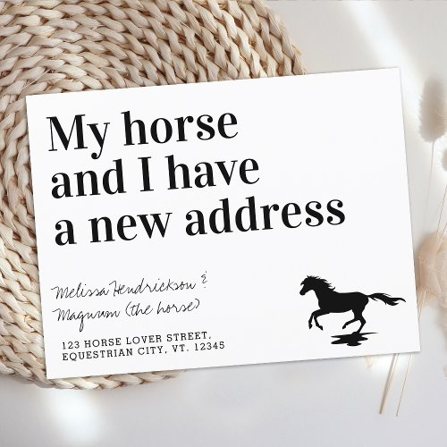 We Have Moved My Horse And I Equestrian Moving Announcement Postcard