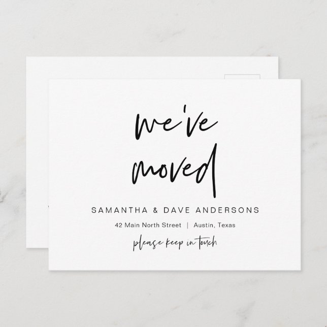 we have moved, New Address Announcement, Modern Postcard (Front/Back)