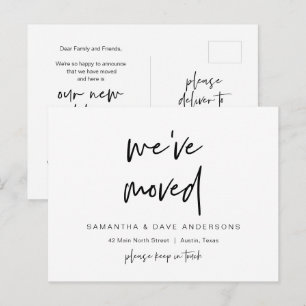we have moved, New Address Announcement, Modern Postcard