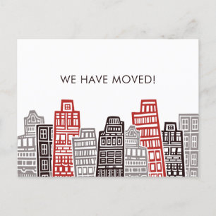 We have moved new address moving announcement card