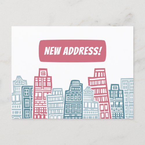 We have moved new address moving announcement postcard