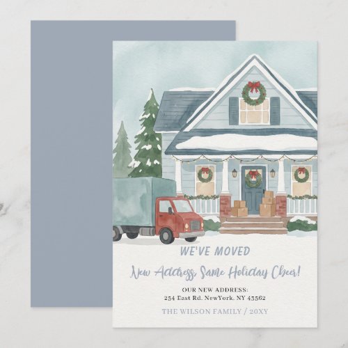 We Have Moved New Address Moving Holiday Card