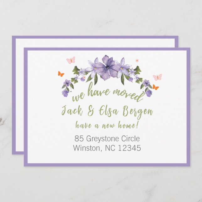We Have Moved New Address Note Card (Front/Back)