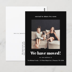 We Have Moved New Address Photo Announcement Postcard