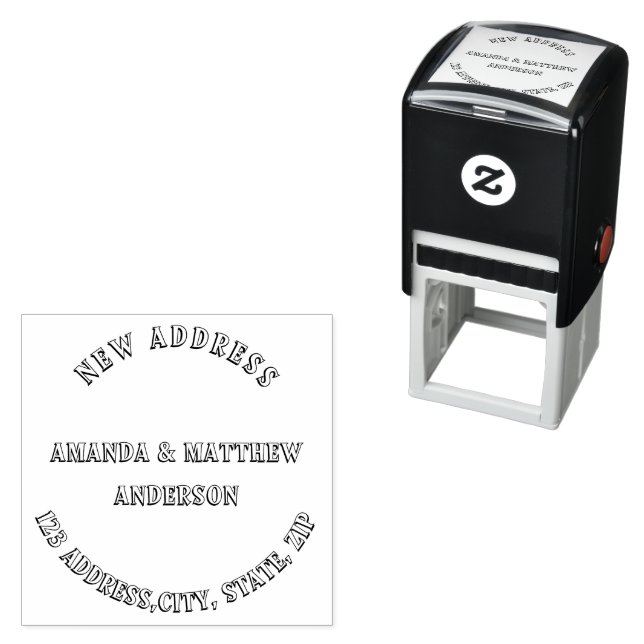 We have moved new address self-inking stamp (In Situ)