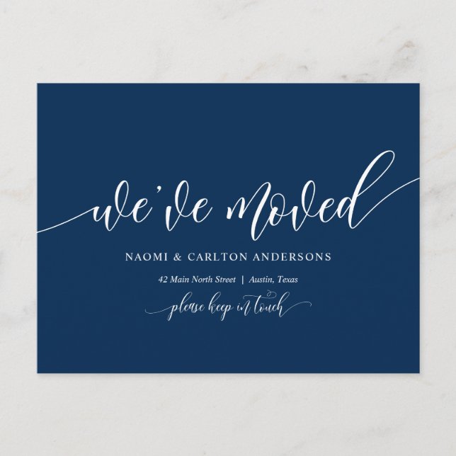 We Have Moved, New Home Address Announcement Postcard (Front)