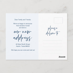 We have moved, New Home Address Announcement Postcard