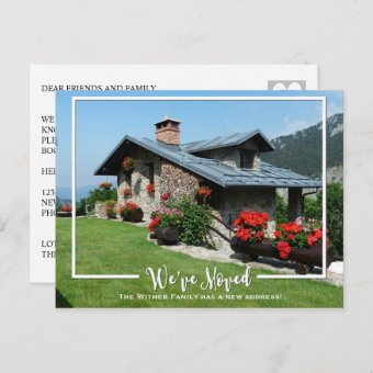 We Have Moved | New Home Photo We've Moved Announcement Postcard | Zazzle