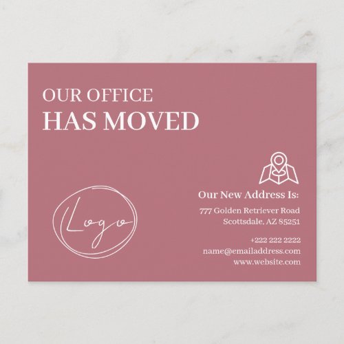 We Have Moved Office Business Address Change Postcard