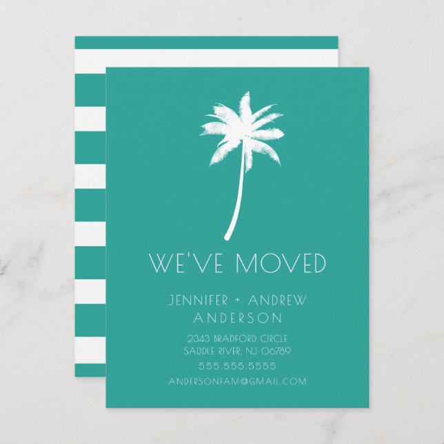 We Have Moved Palm Tree Moving Announcement (Front/Back)