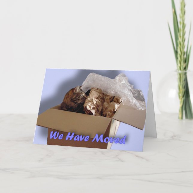 We have moved. Relocating. New house. New address. Announcement (Front)