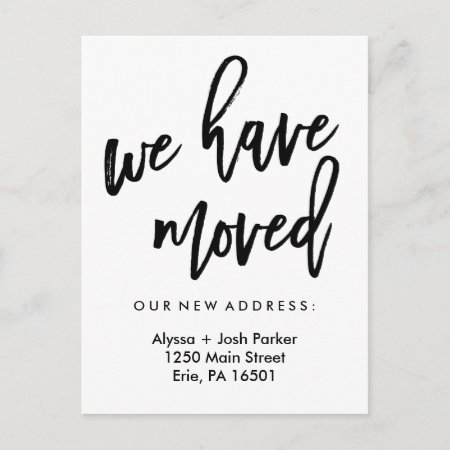 We Have Moved | Simple Modern Typography Announcement Postcard