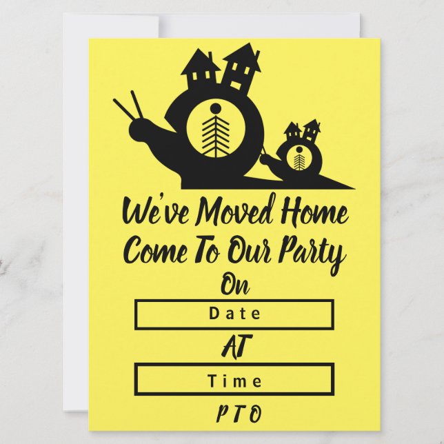 We Have Moved Snail House Moving Home Announcement (Front)