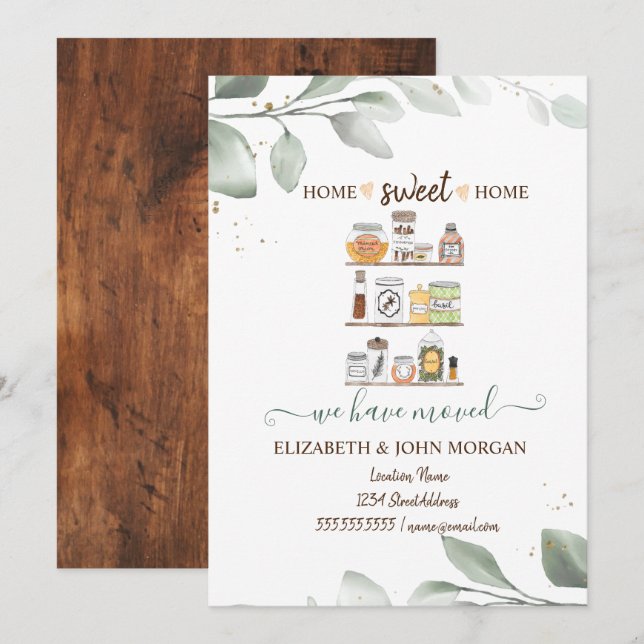 We Have Moved,Stock Kitchen,Leaves,Wood (Front/Back)