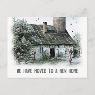 We have moved to a new home Countryside Announcement Postcard