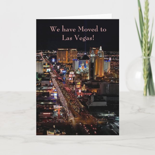 We have Moved to Las Vegas! Announcement Card (Front)