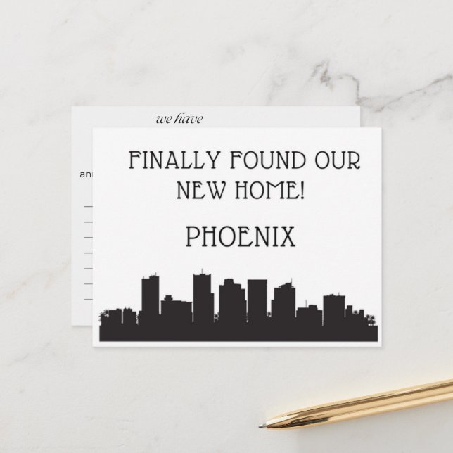 We Have Moved to Phoenix Postcard (Front/Back In Situ)
