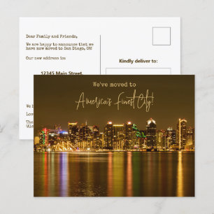 We have moved to San Diego Moving Announcement Postcard