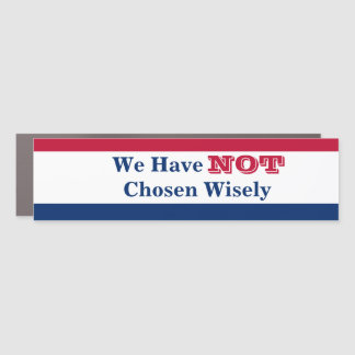 We Have Not Chosen Wisely Car Magnet
