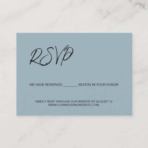 We have reserved seats for you template dusty blue