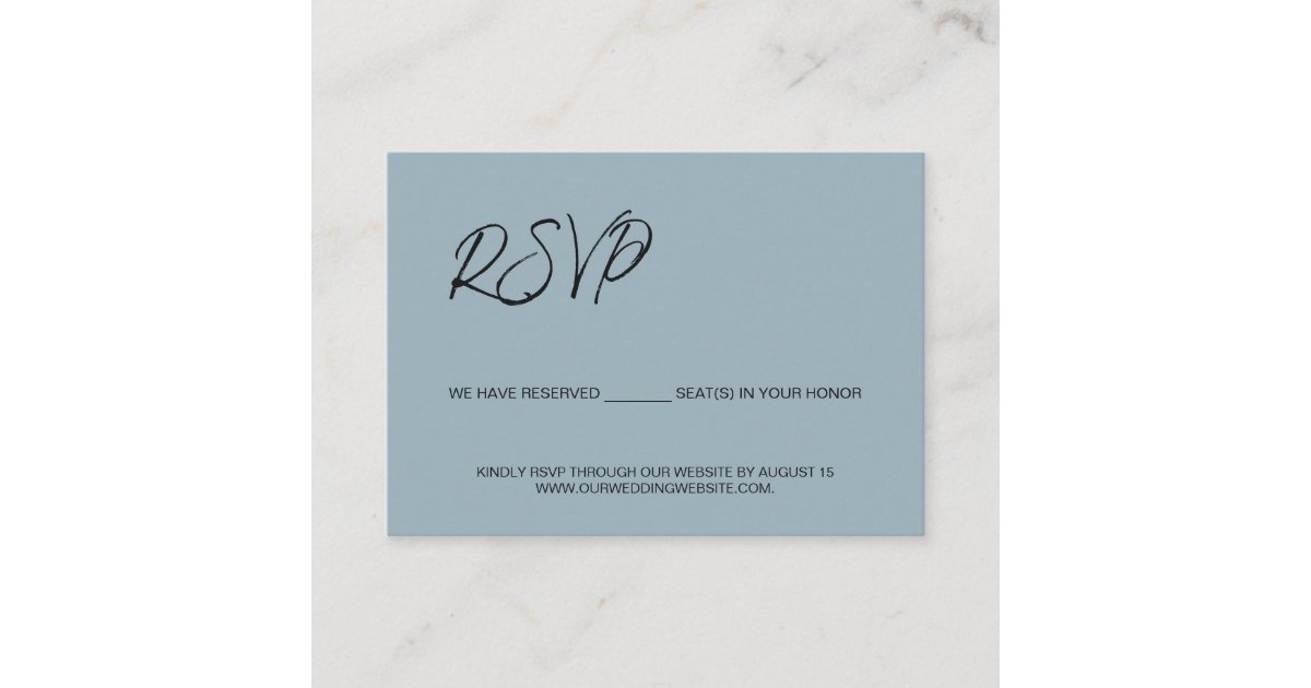 We have reserved seats for you template dusty blue Zazzle