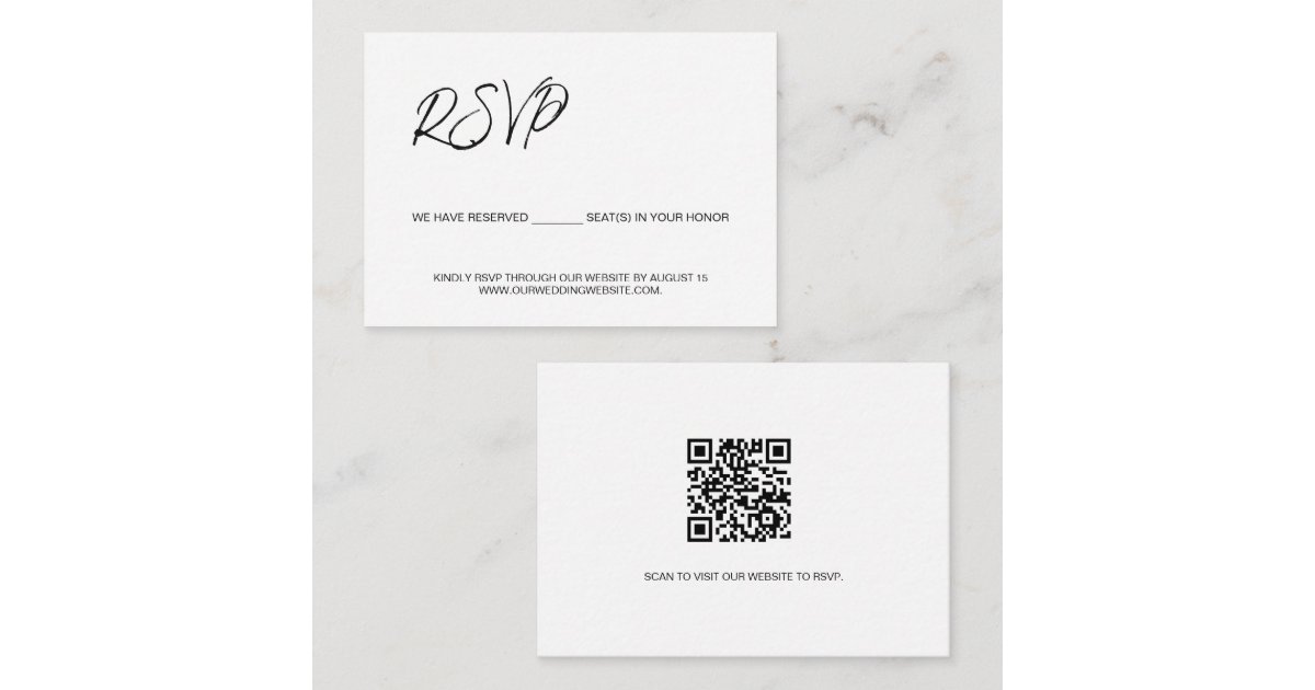We have reserved seats for you template QR CODE Zazzle