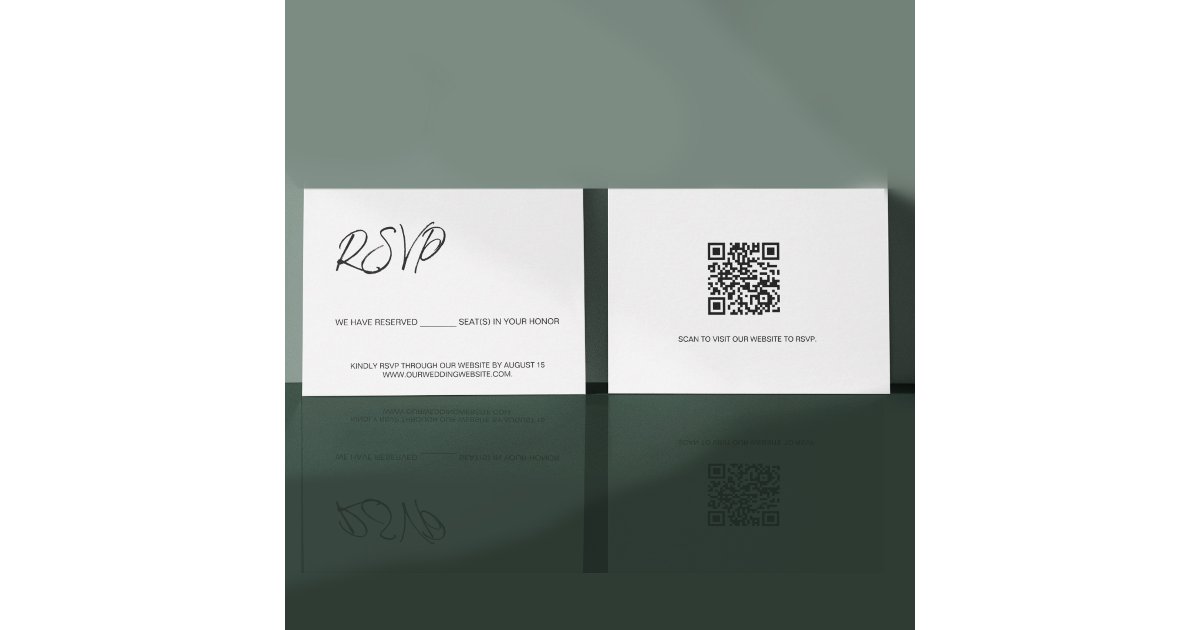 We have reserved seats for you template QR CODE Zazzle
