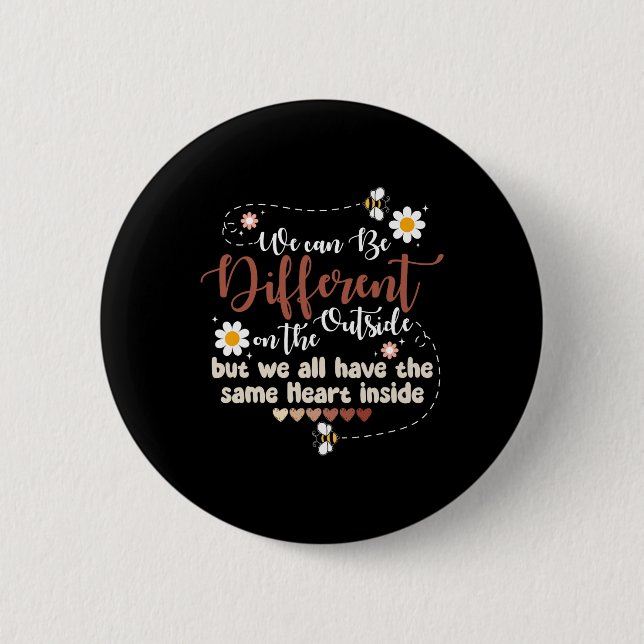 We Have Same Heart Inside Black History Month Wome Button (Front)