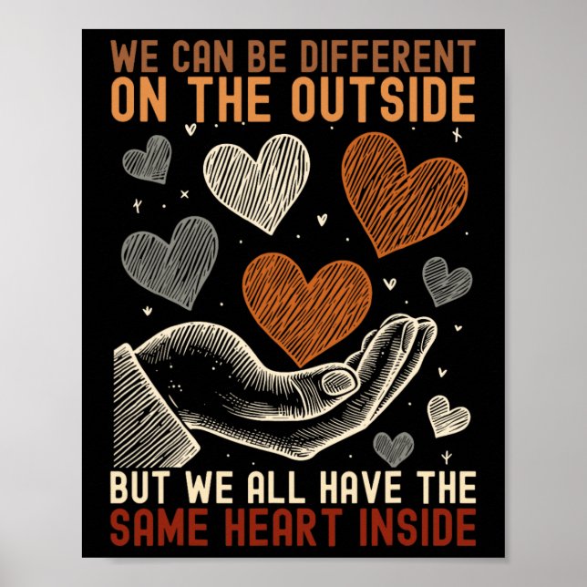 We Have Same Heart Inside Black History Month Wome Poster (Front)