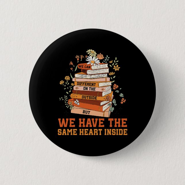 We Have The Same Heart Black History Month African Button (Front)