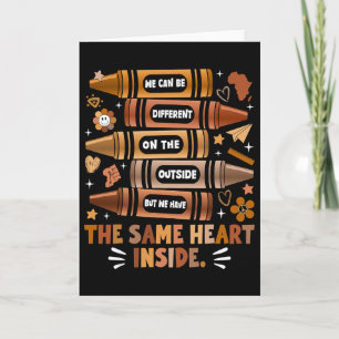 We Have The Same Heart Black History Month African Card