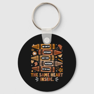 We Have The Same Heart Black History Month African Keychain