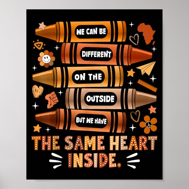 We Have The Same Heart Black History Month African Poster (Front)