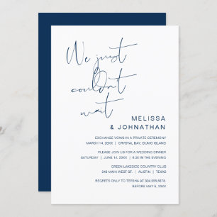 We have tied the knot, Wedding Elopement Invitatio Invitation