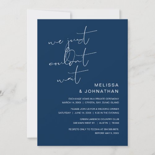 We have tied the knot Wedding Elopement Invitation